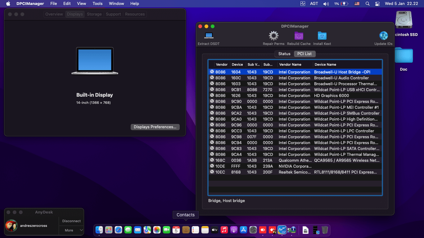 Asus A455LN WX030D 3rd [Broadwell   Intel HD 5500]   OpenCore 2